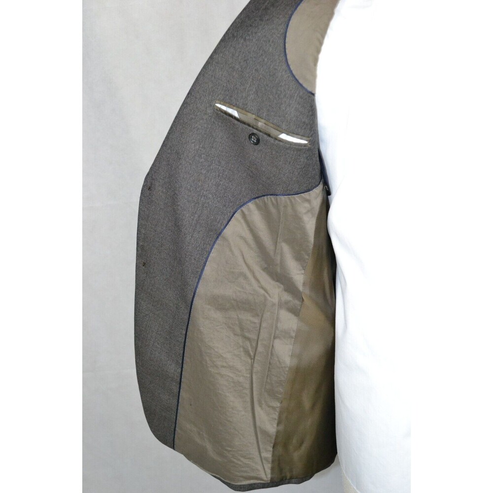 Banana Republic 100% Wool Blazer Suit Jacket Grey Charcoal Men's Modern Fit 42R‎ - Picture 14 of 16